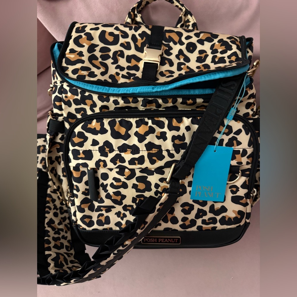 Posh Peanut Leopard Print Diaper Bag - Picture 3 of 9